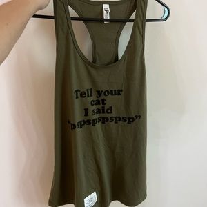 NWT Khaki Women’s Racerback Tank Top L